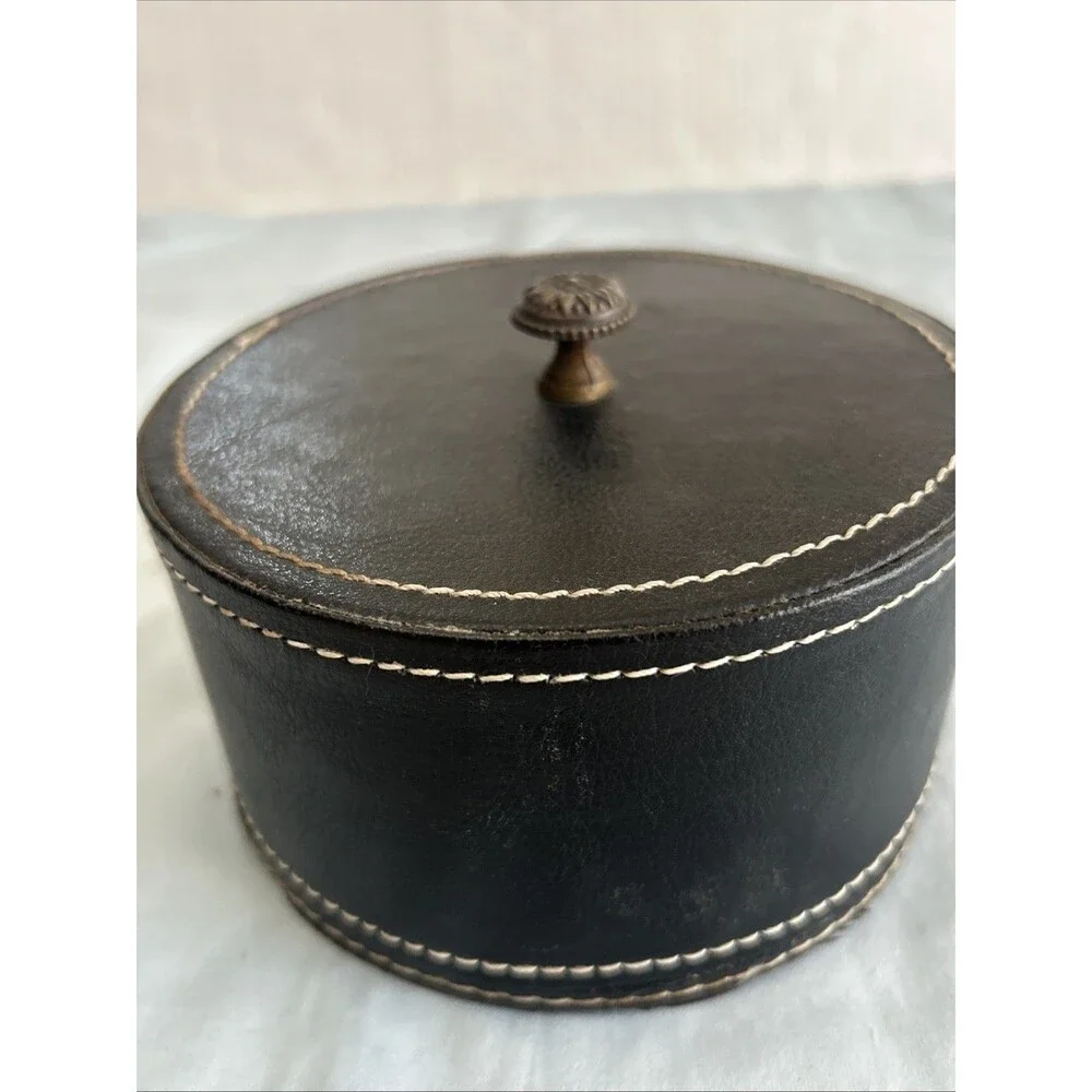 Vintage Set of 4 Hot and Cold Drink Coffee Coasters with Wooden Storage Case